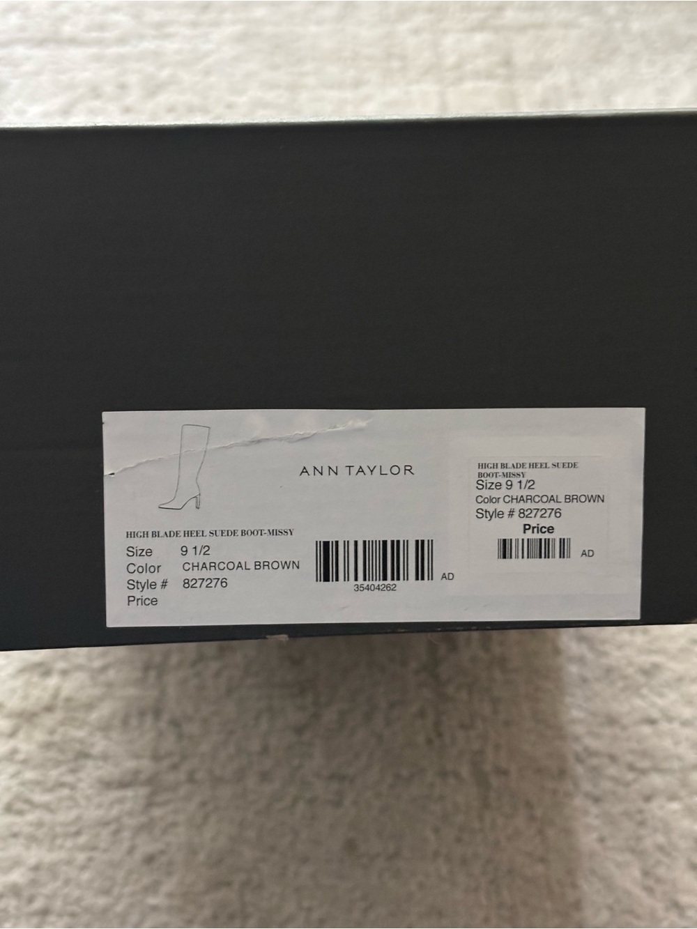 Ann Taylor Chocolate Brown Suede Knee-High Pointed Toe Boots - Picture 3 of 3